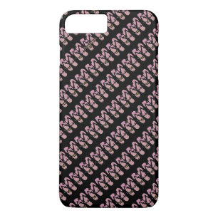Flip Flops Pink Black Women's  iPhone 8 Plus/7 Plus Case