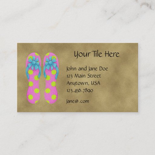 Customizable Flip Flops Profile Card Business Cards