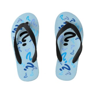 Flip Flops - Question Marks in Blue