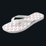 Flip Flops/Red Hearts Flip Flops<br><div class="desc">Flip Flops/Red Hearts/The beach is calling, and these flips flops are your answer! Pay ode to the summer and free your toes. Live, work and play with your feet exposed. Life really is a beach. Thong style, easy slip-on design. 100% rubber makes sandals both heavyweight and durable. Cushioned footbed with...</div>
