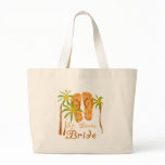 Flip Flops St. Lucia Bride Large Tote Bag
