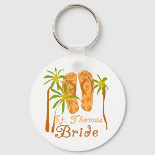 Flip Flops St. Thomas Bride Keychain