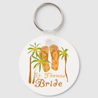 Flip Flops St. Thomas Bride Keychain