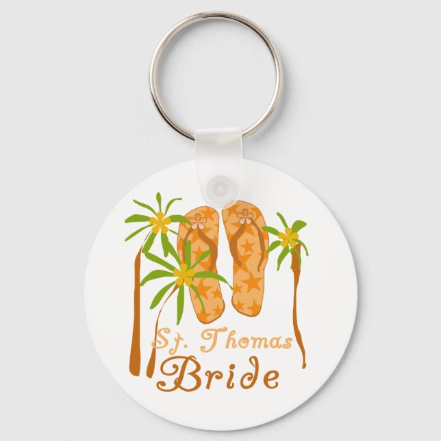 Flip Flops St. Thomas Bride Keychain (Front)