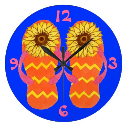 Flip Flops & Sunflowers Summer Clock