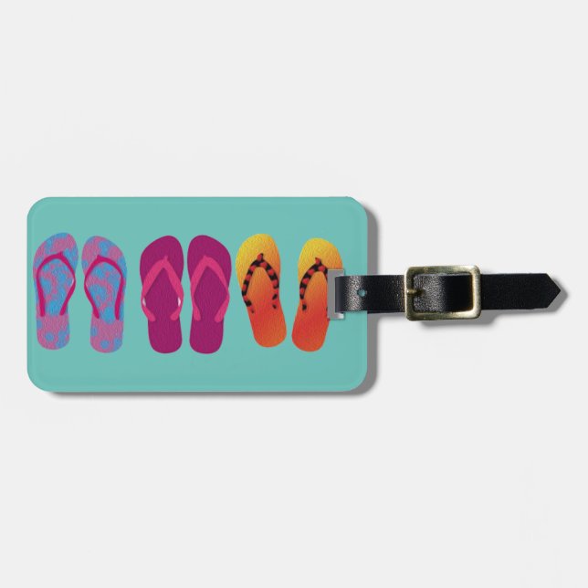 Flip Flops Trio 4 Luggage Tag (Front Horizontal)
