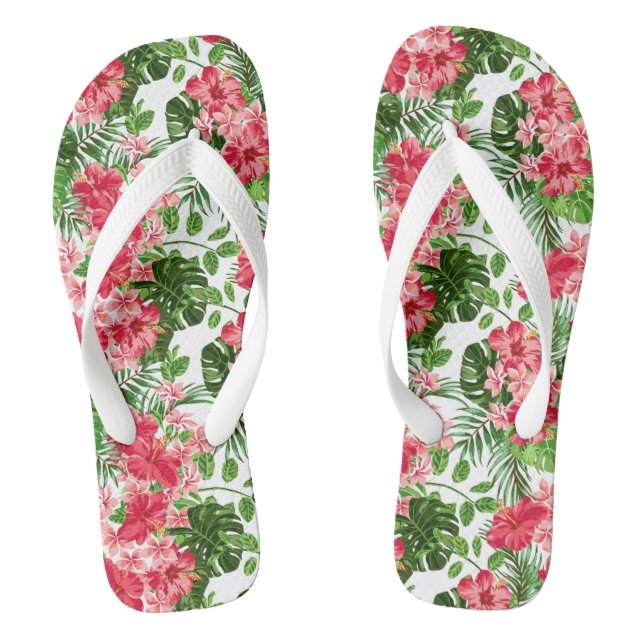 Flip Flops-Tropical Flowers Flops (Footbed)