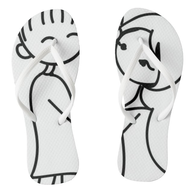 Flip Flops Valentine's Day (Footbed)