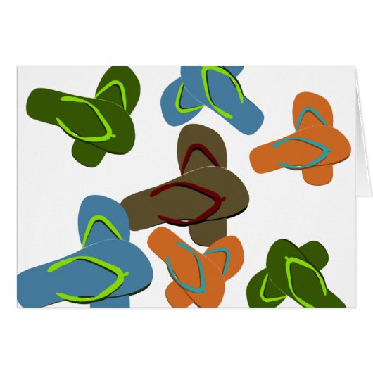Flip Flops Vector Art Cards (Front Horizontal)