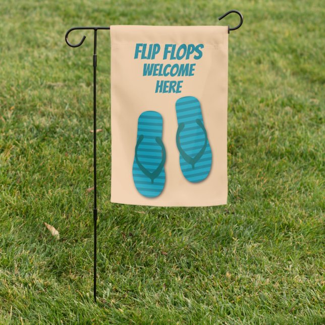 Flip Flops Welcome Garden Flag (In SItu)