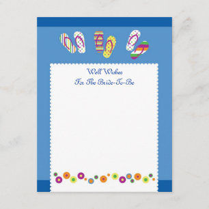 Flip Flops Well Wish Bridal Shower Card