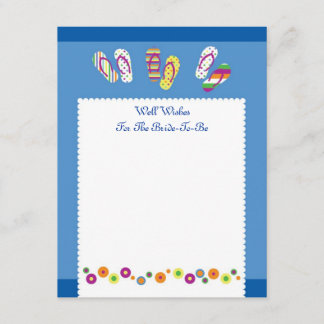 Flip Flops Well Wish Bridal Shower Card