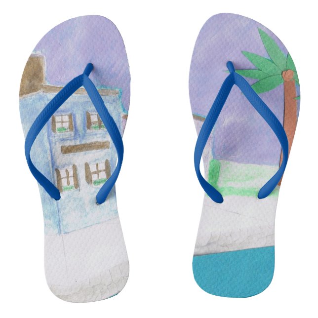 Flip-flops with a Caribbean Design Flip Flops (Footbed)