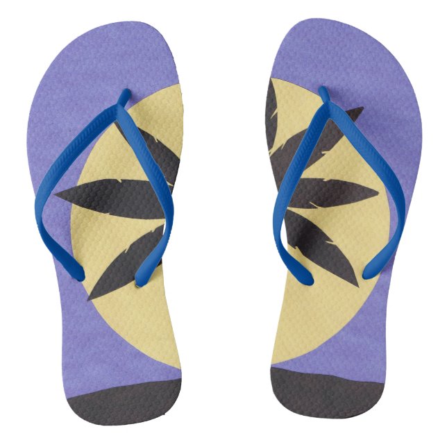 Flip-flops with a Palm Design Flip Flops (Footbed)