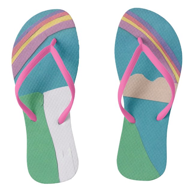 Flip-flops with a Rainbow Design Flip Flops (Footbed)
