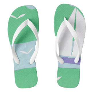 Flip-flops with a Sailboat Design Flip Flops