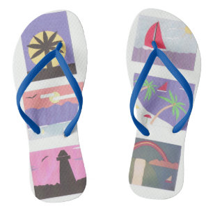 Flip-flops with Beach Scenes Flip Flops