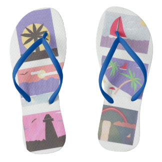 Flip-flops with Beach Scenes Flip Flops