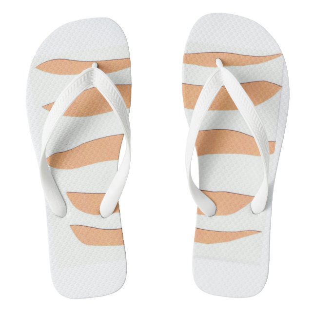Flip-flops with Orange Tiger Stripes Flip Flops (Footbed)