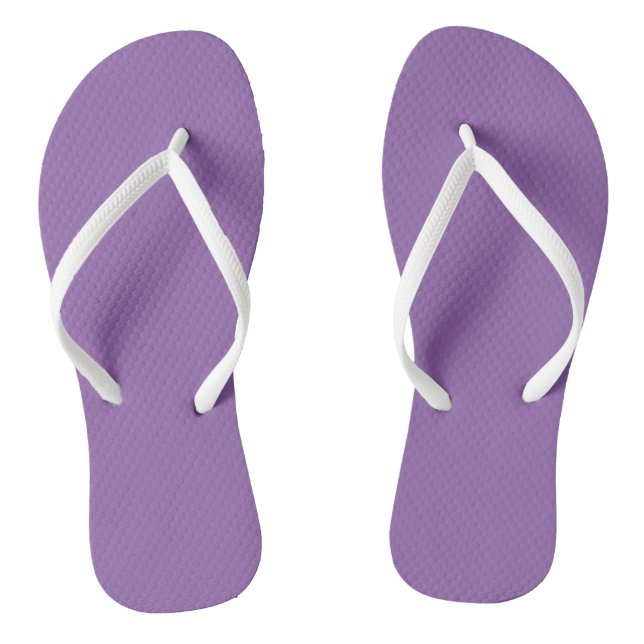 Flip-flops with White Straps and a Purple Sole Flip Flops (Footbed)