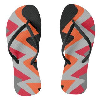 Flip flops with zigzag pattern