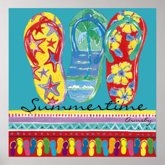 Flip Flop Art, Posters, & Framed Artwork | Zazzle