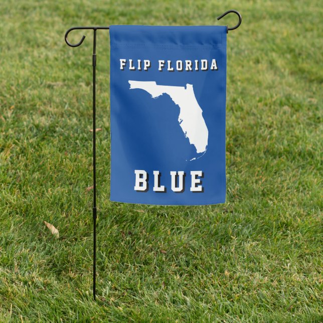 Flip Florida Blue Harris Political Democrat 2024 Garden Flag (In SItu)