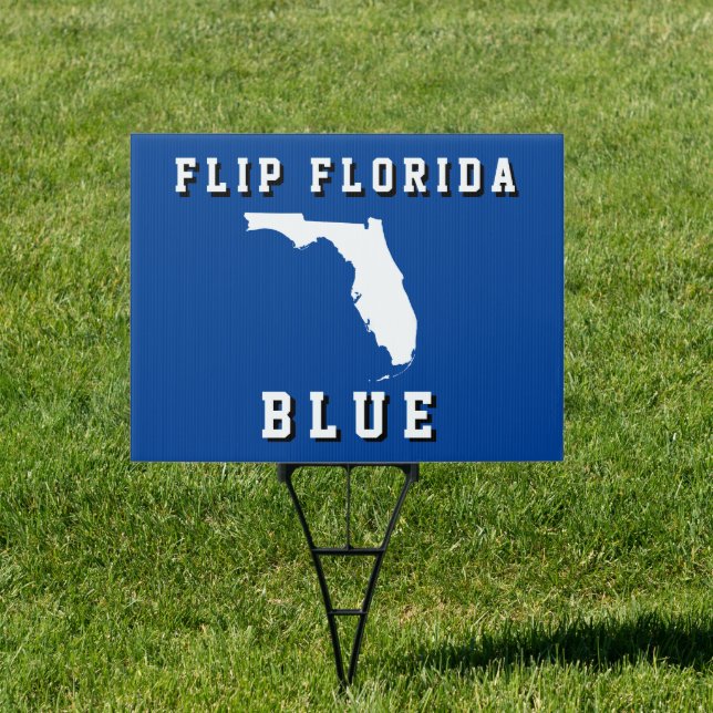 Flip Florida Blue Harris Political Democrat 2024 Sign (Insitu)