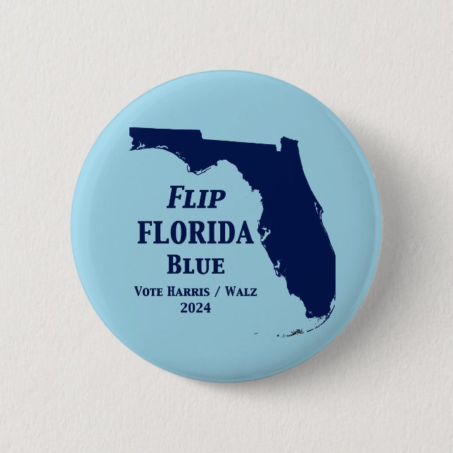 Flip Florida Blue in 2024 Button (Front)