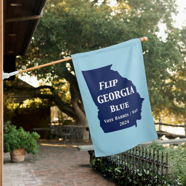 Flip Georgia Blue in 2024 House Flag (In SItu)