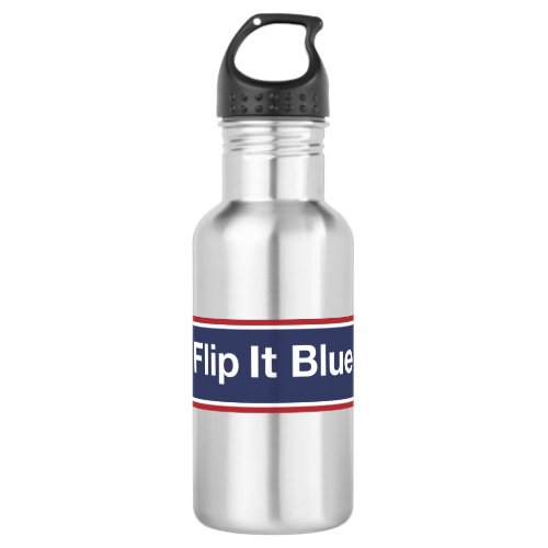 Flip It Blue Stainless Steel Water Bottle