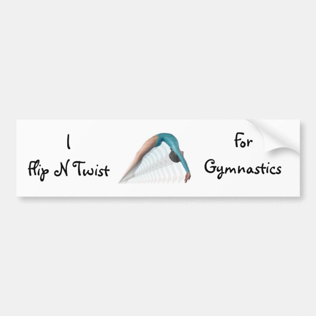 Flip N Twist, For Gymnastics Bumper Sticker (Front)