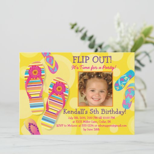 Flip Out! Flip-flops Party Invitation | Zazzle
