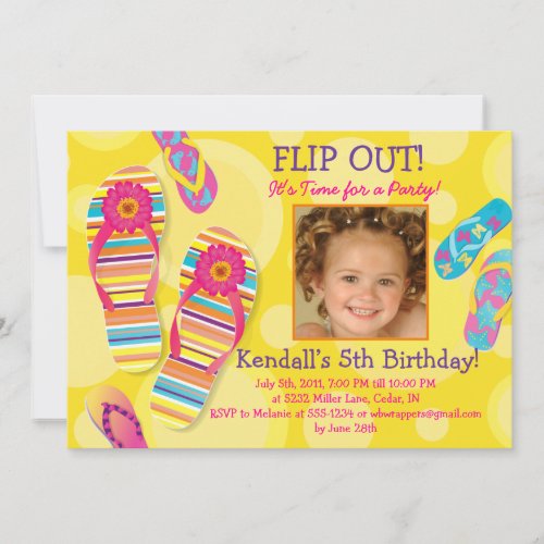 Flip Out!  Flip-flops Party Invitation