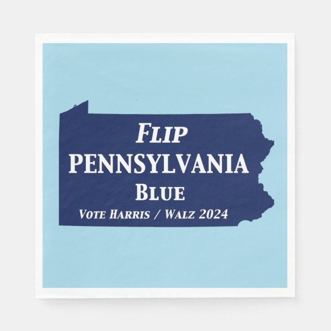 Flip Pennsylvania Blue in 2024 Napkins (Front)