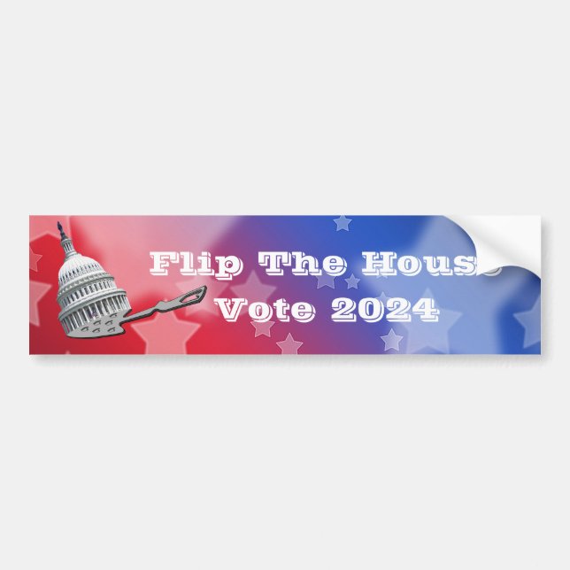 Flip The House Vote Blue 2024 Bumper Sticker (Front)