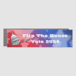 Flip The House Vote Blue 2024 Car Magnet