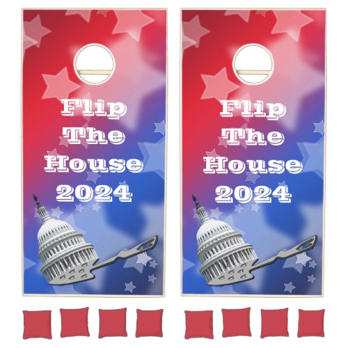 Flip The House Vote Blue 2024 Cornhole Set