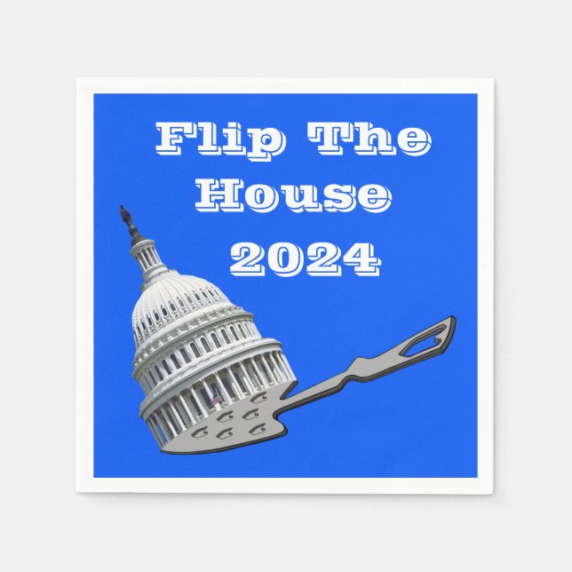 Flip The House Vote Blue 2024 Napkins (Front)