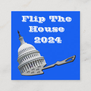 Flip The House Vote Blue 2024 Square Business Card