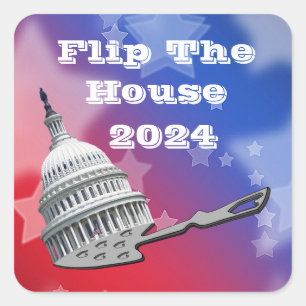 Flip The House Vote Blue 2024 Square Sticker