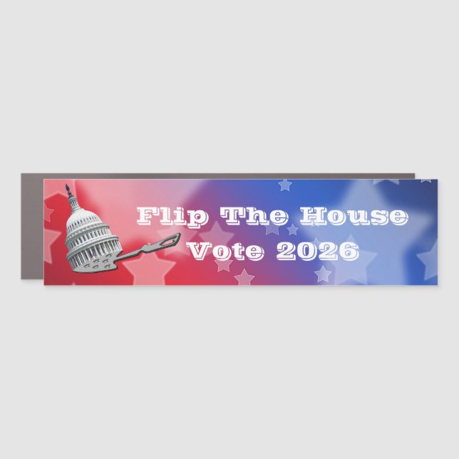 Flip The House Vote Blue 2026 Car Magnet (Front)