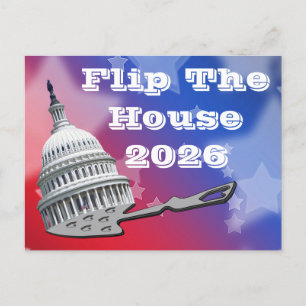 Flip The House Vote Blue 2026 Holiday Postcard