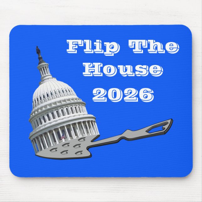 Flip The House Vote Blue 2026 Mouse Pad (Front)