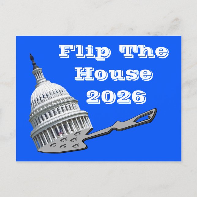 Flip The House Vote Blue 2026 Postcard (Front)