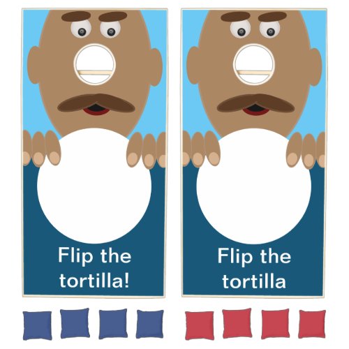 Flip the Tortilla saying Cornhole Set