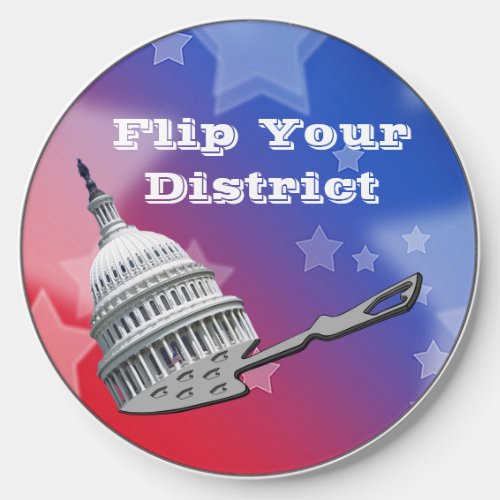 Flip Your District Vote 2024 Ceramic Ornament Wireless Charger