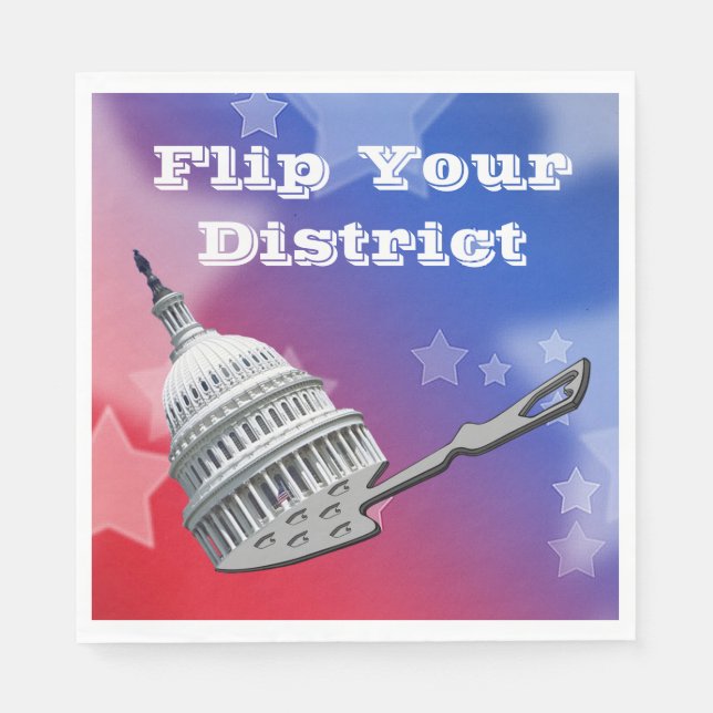 Flip Your District Vote 2026 Napkins (Front)
