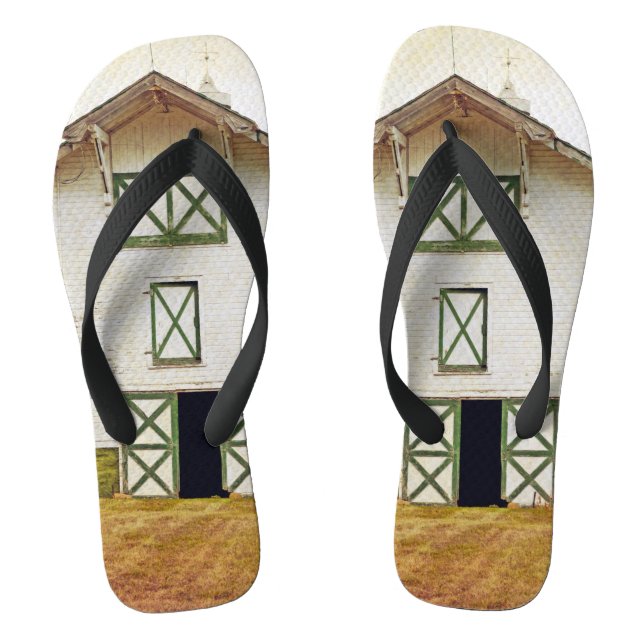 Flipflop Sandals Sunset Barn Country Rustic Field (Footbed)