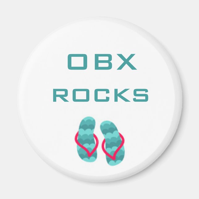 flipflops, OBX rocks Magnet (Front)